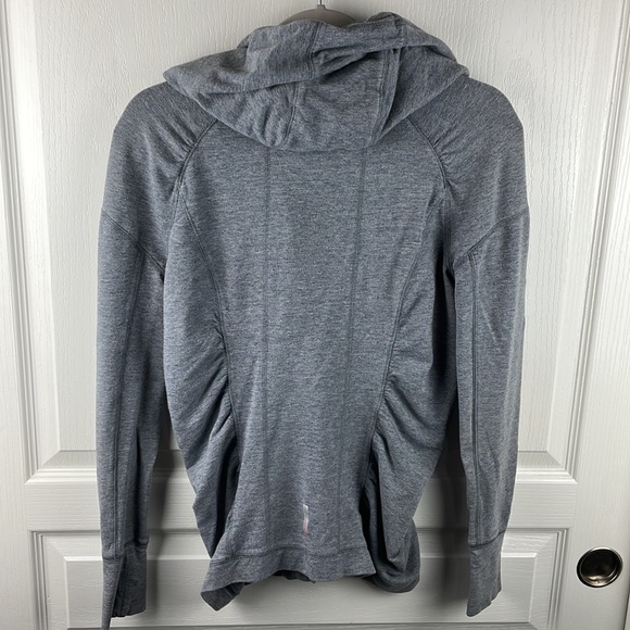 Zella gray asymmetrical hooded sweatshirt size small - Picture 6 of 9